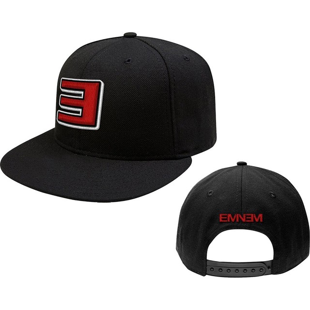 Black Reverse E Snapback Cap Logo 