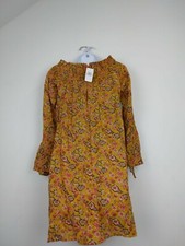 Vintage Love Chesley Yellow Floral Print Shift Dress Size L