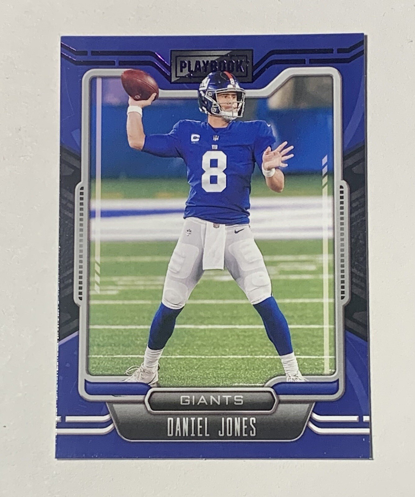 2021 Panini Playbook Daniel Jones Purple Parallel #62 New York Giants