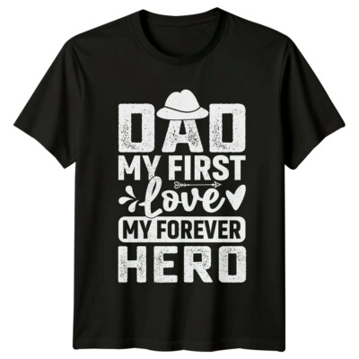 Papa Meine erste Liebe Mein ewiger Held T-Shirt Vatertag Geschenk