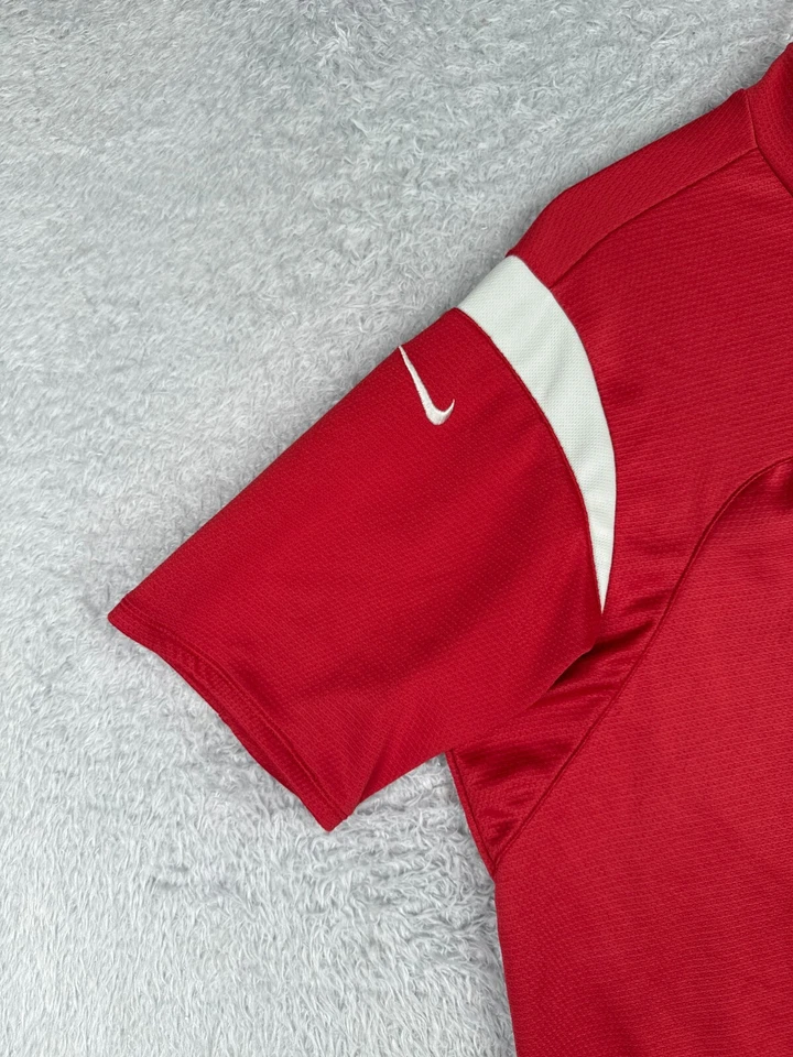 Camiseta de Ciclismo Nike DE COLECCIÓN Adulto 2XL XXL Roja 1/2 Cremallera Manga Corta Esférica Foto 3 de 4
