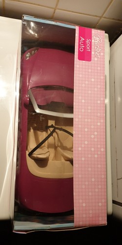 Barbie Convertible Car Purple Pink 2006 K8665 17x7 MIRRORS Ken Dolls Beach NEUF - Imagen 2 de 6