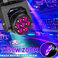 7x50W Bee Eye LED Wash Zoom Moving Head Light RGBW DJ Party Stage Light DMX512