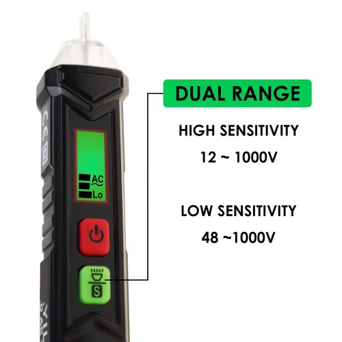Electrical Tool Breakpoint Finder Non-contact AC Voltage Detector Dual Range - Picture 7 of 9