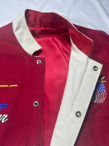 Vtg Budweiser Racing Ken Schrader NASCAR Jacket Men’s XL Jeff Hamilton Snaps - Picture 18 of 22