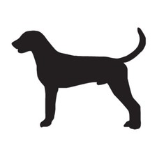 American Foxhound Dog - Decal Sticker - Multiple Color  Sizes - ebn1910