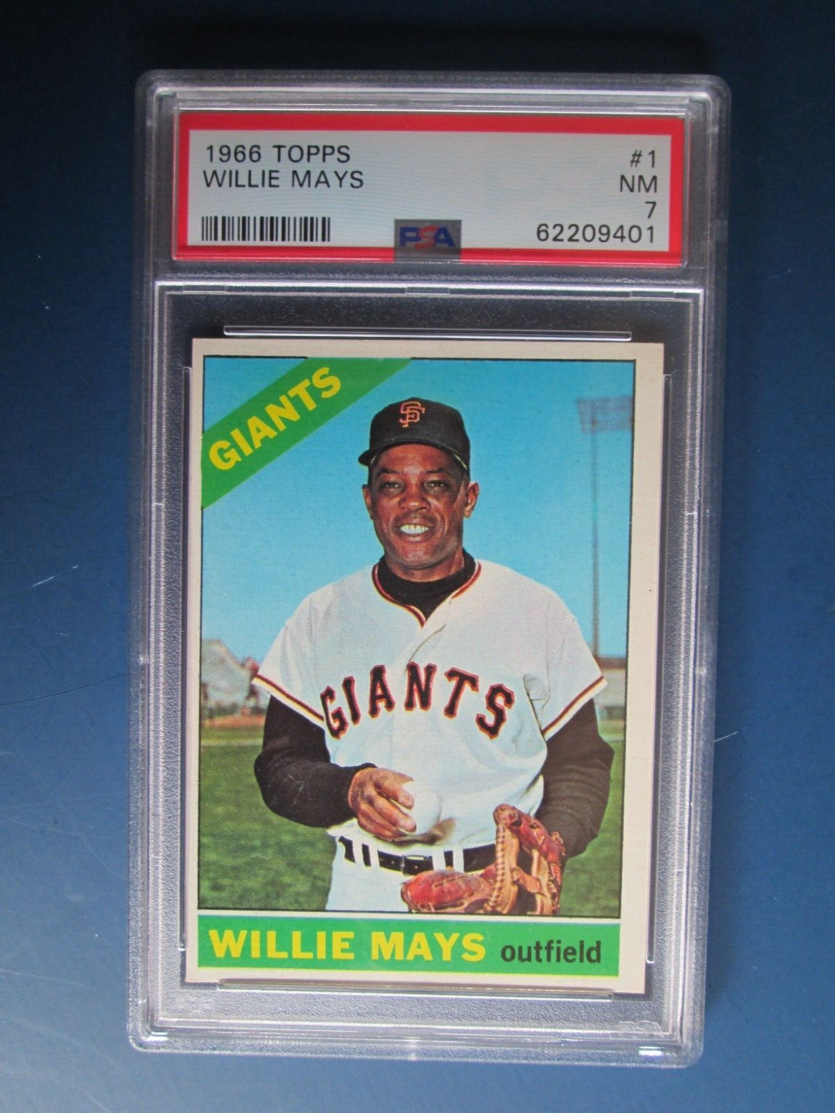 1966 Topps #1 Willie Mays PSA 7