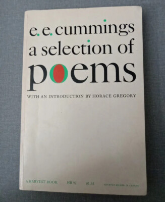 E E Cummings A Selection of Poems 1965 Vintage Trade Paperback A Harvest Book