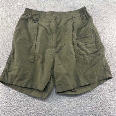 Womens Cargo Shorts Fishing Angler Size 20 32 Waist Green Nylon