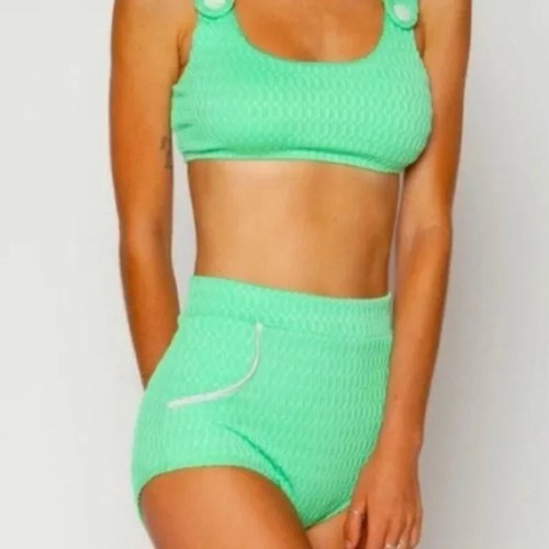 NEW Seea x Free People Georgia bikini top, green, S - Picture 15 of 15