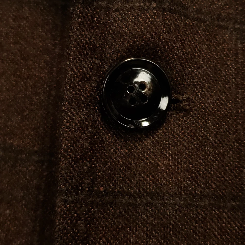 Ted Baker Sport Coat Men's 42R Brown Wool Windowpane Medium Weight Flannel 2 Btn - Image 3 of 4