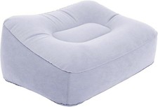 Travel Foot Rest Pillow, Soft Flocking Flights Relax Small, Grey 