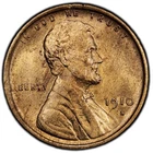 Mint State Red 1910-S Lincoln Wheat Cent (very minor residue), Coin 1c BU UNC