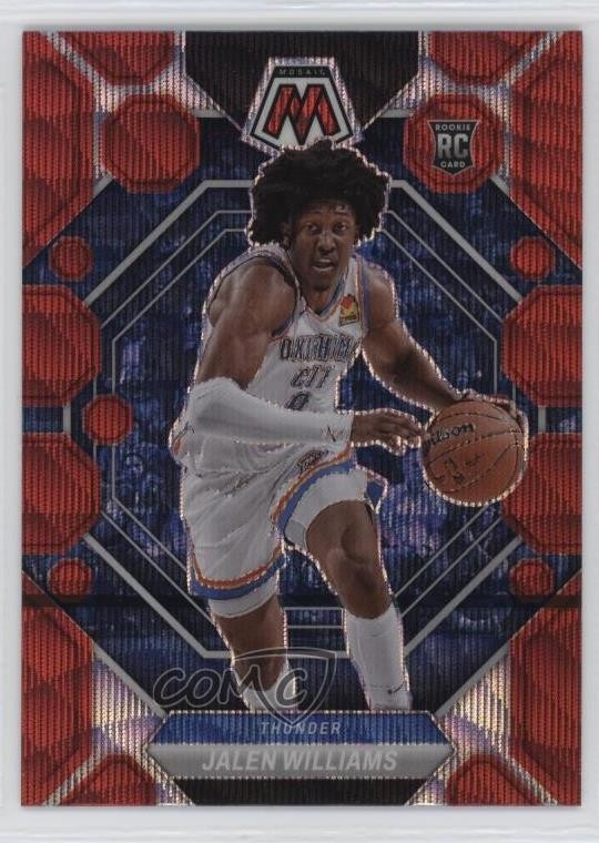 2022-23 Panini Mosaic Rookies Red Wave Prizm Jalen Williams #217 Rookie RC