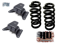 HD Suspension 73-87 Chevy GMC C10 K5 2"F 2"R Drop Kit Coils Hangers Made in USA