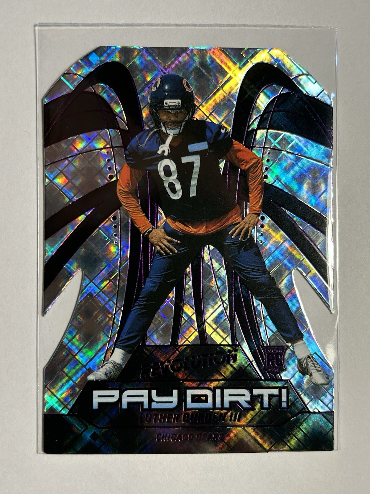 2025 Panini Revolution - Pay Dirt! Luther Burden #2 Cosmic Die Cut /20 Rookie