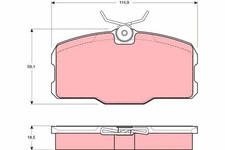 TRW Bremsbelagsatz Scheibenbremse GDB418 für MERCEDES KLASSE C126 SL C107 380