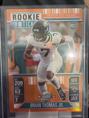 2024 Panini Contenders Optic - Brian Thomas Jr. Rookie Ticket Orange /75  (RC)