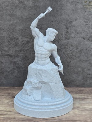 Self Made Man Statue 3D Printed Motivational Sculpture Discipline Growth Decor