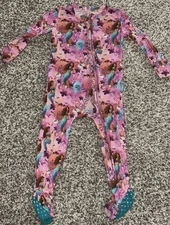 Posh Peanut Little Mermaid Live Action Baby Bamboo Footie 18-24 Months Disney