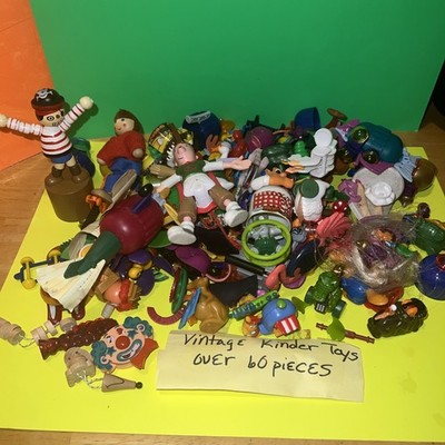Vintage Kinder Surprise  Toy Lot 50 +Figures Vehicles Puzzles Pieces And Other