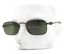 Miu Miu Sunglasses SMU A53 1AB-1I0 Shiny Black Metal Green Tinted with Case