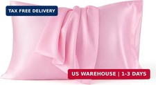 Bedsure Satin Pillowcase 2 Pack Similar to Silk Pillow Cases Standard Size, Pink