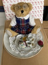 Teddy Bear Miniature Tea Set Teapot Porcelain Vintage