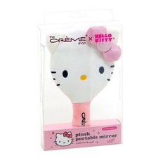 Hello Kitty The Creme Shop Hand Held Makeup Mirror White Pink Novelty Plush