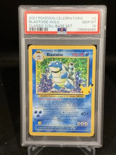 Blastoise Holo PSA 10 Pokemon Celebrations Classic Collection 2/102