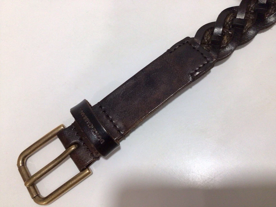 DOLCE & GABBANA CINTURÓN DE CUERO TRENZADO PARA HOMBRE / Hecho en Italia (34” - 40”) Foto 4 de 4