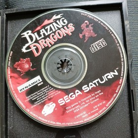 sega saturn blazing dragons game with manuel boxed