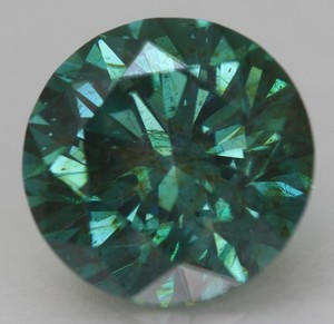 Cert 4.24 Carat Vivid Blue VVS2 Round Brilliant Natural Enhanced Diamond 10.2mm