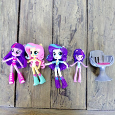 Lote de 4 mini muñecas My Little Pony Equestria Girls/Flutter, Rareza, 2 Crepúsculos
