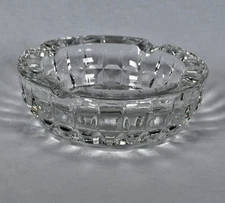 Vintage Cristal d'Arque Lady Victoria Crystal Ashtray Chantelle Pattern 6 inch