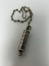 Vintage The Metropolitan Police Whistle With Chain Patent 5727-08 Numbered 26397