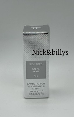 NEW NIB Tom Ford Soleil Neige Unisex Eau De Parfum Sample Spray 2ml/0.07oz ATHNT