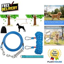 Ultimate Outdoor 100FT Dog Runner with Reflective Visibility - All-in-One Kit