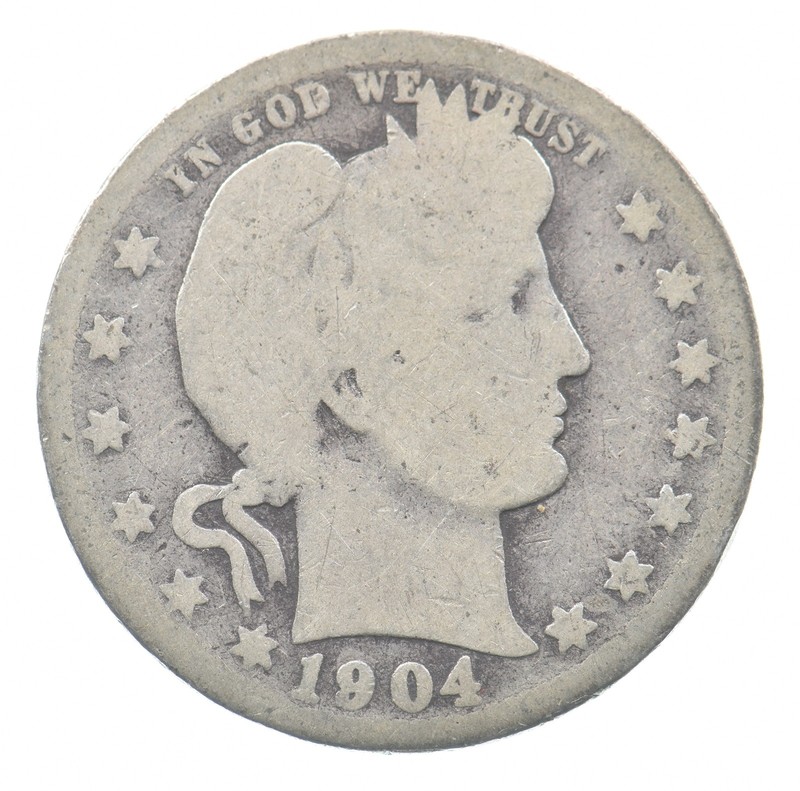 Better 1904-O US Barber 90% Silver Quarter Coin Collection Set Break *749