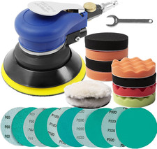 5 Inch Air Random Orbital Sander For Auto Body Work Pneumatic Palm Sander With