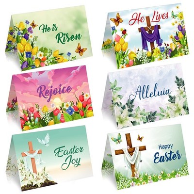 Easter Cards with Envelopes 24 Sets Cross Religious He is Risen Cards with Inspi