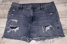 Old Navy Distressed High-Rise Secret-Slim Pockets Cutoff Jean Shorts size 10  B