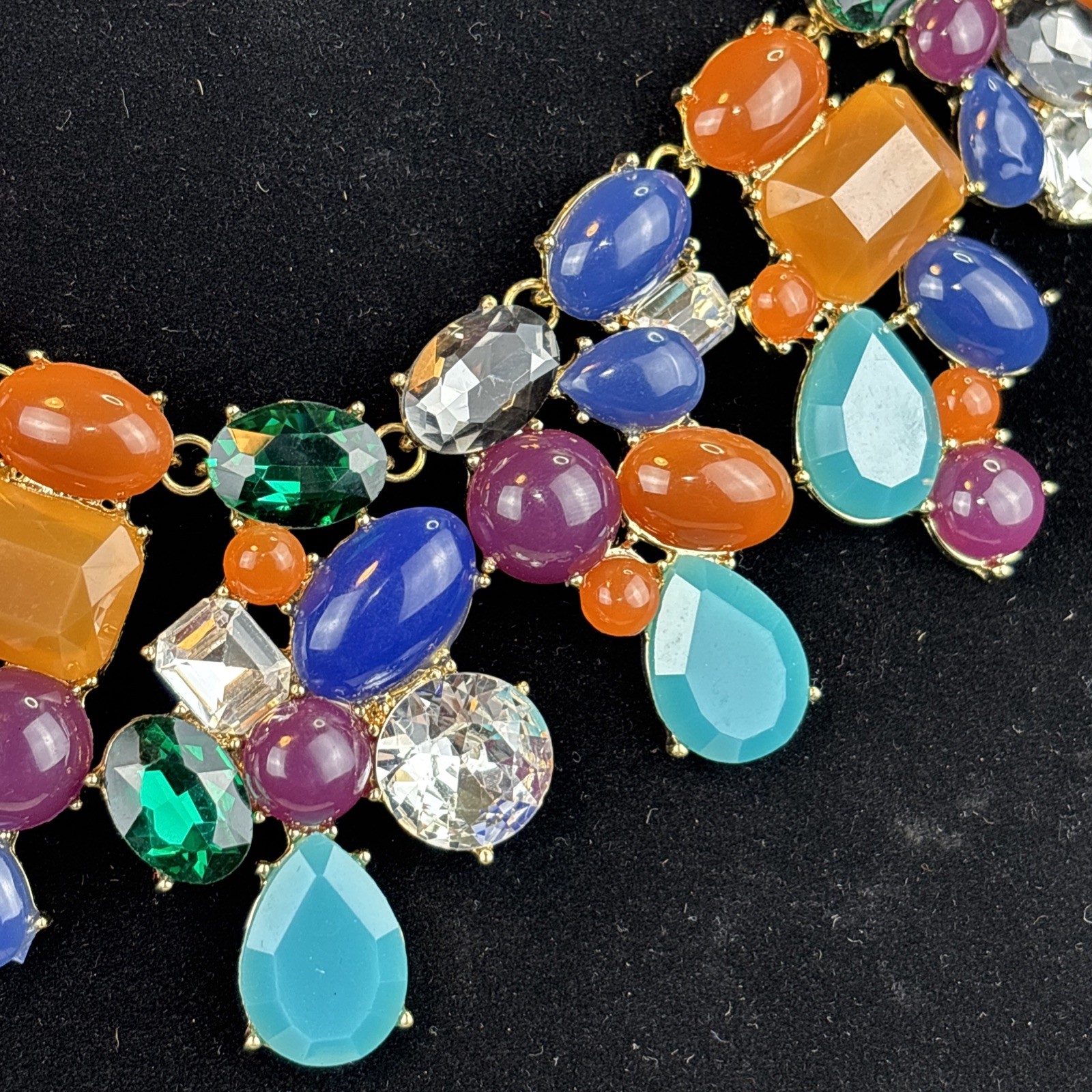 Maximalist Multicolor Statement Necklace Bold Chu… - image 3