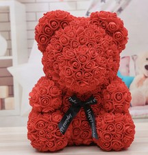 Red Rose Bear Valentines day & Birthday & Christmas Gift 