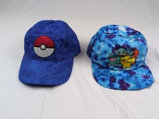 Lot of Pokemon Sports Ballcaps Pokeball/ Gotta Catch'em All Blue Adjustable Hats