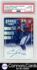 Cardale Jones Rookie Auto PSA 10 2016 Panini Contenders #308 Cracked Ice /24