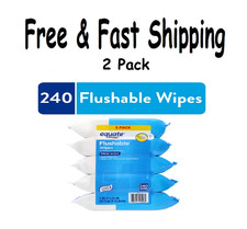 Equate Fresh Scent Flushable Wipes, 5 Resealable Packs 240 Total Wipes 