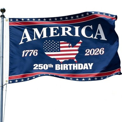 250th Anniversary Flag 3x5 Ft Double Sided - American 250th Anniversary Flags...
