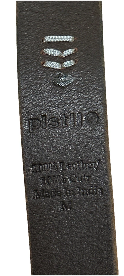 Pistil Jessa 100% Leather Belt 1.5" Wide Distressed Brown Silver Buckle M - Image 4 of 4