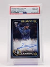 JUNIOR CAMINERO 2024 TOPPS CHROME ROOKIE AUTO #RAJCA RAYS PSA 10 GEM Q0282